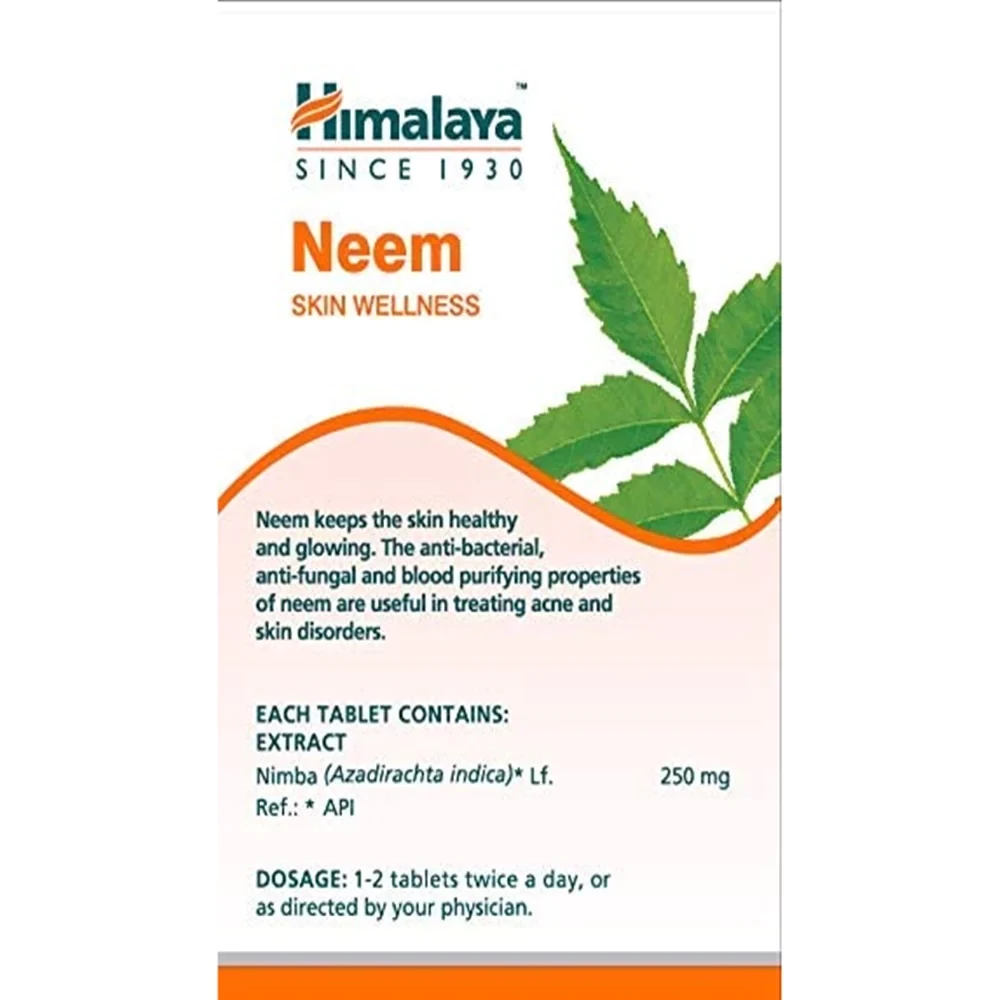 Himalaya Wellness Pure Herbs Neem Skin Wellness, 60 Tablets-4.webp